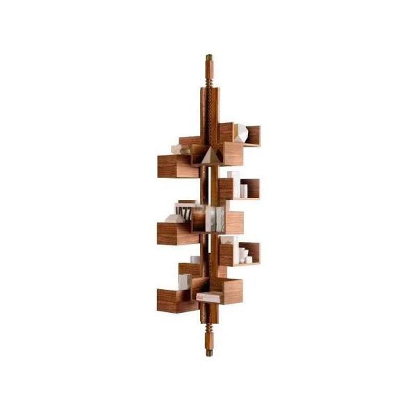 Black Walnut 360 degree Rotating Bookshelf