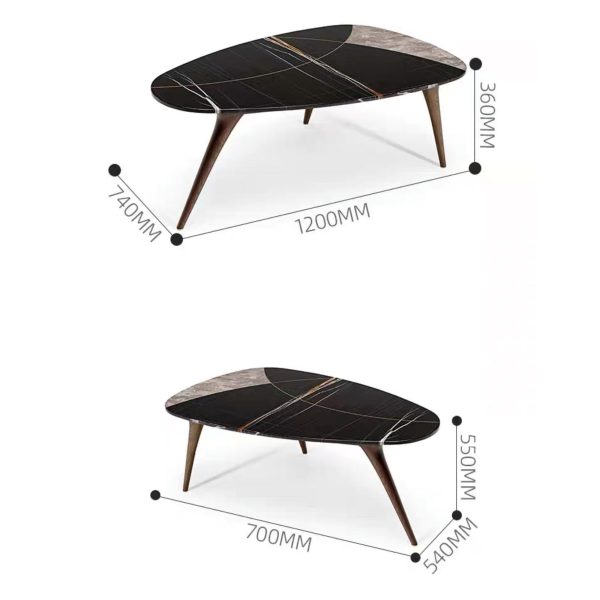 Microfiber Leather Oval Table
